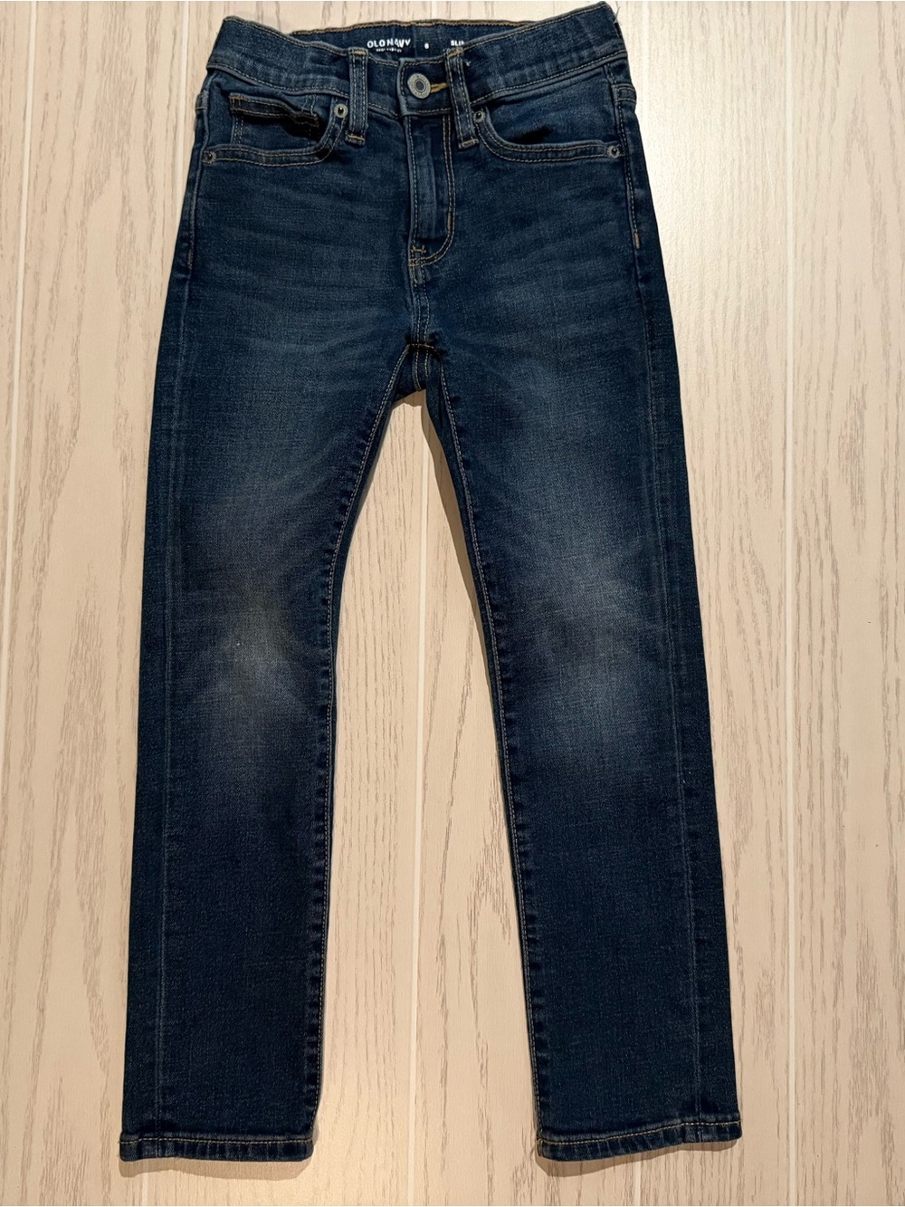 Old Navy Jeans Boys 6 Slim Dark Blue Denim 360 Stretch Adjustable Waist